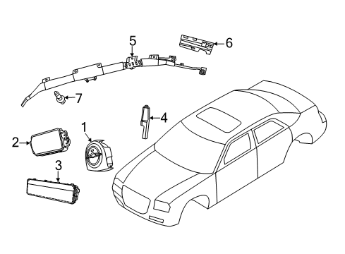 2022 Chrysler 300 Air Bag Components Diagram 1