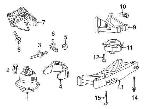 2022 Dodge Charger Engine & Trans Mounting Diagram 4