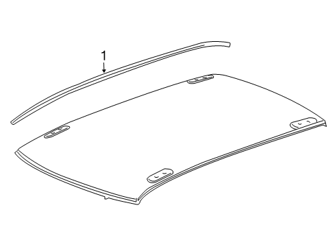 2022 Dodge Challenger Exterior Trim - Roof Diagram