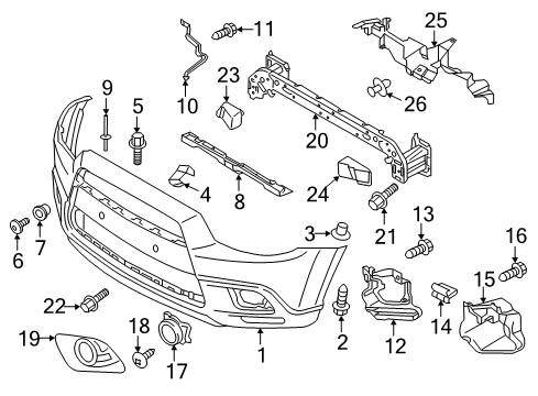 Spacer-Front Bumper Diagram for 8321A517