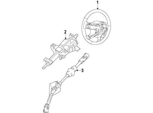 2023 Dodge Durango Steering Column & Wheel, Steering Gear & Linkage, Shaft & Internal Components, Shroud, Switches & Levers Diagram 4