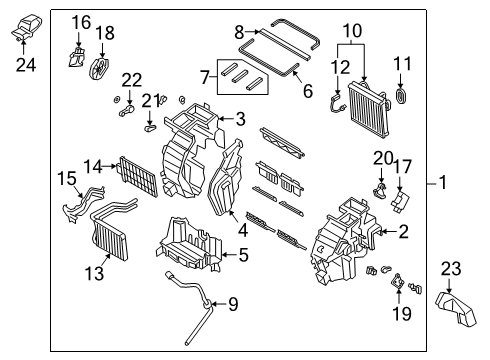 A/C EVAPORATOR-A/C EVAPORATOR Tube To D Diagram for 971651M000
