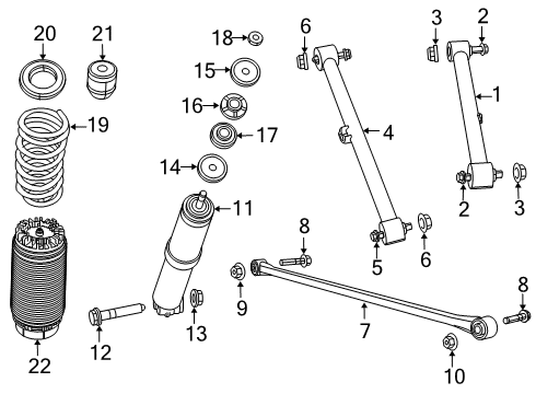 2022 Ram 1500 Spring-Rear Coil Diagram for 68442783AA