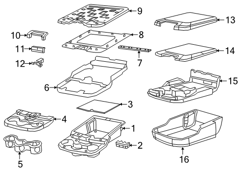 2022 Ram 2500 Front Seat Components Diagram 2