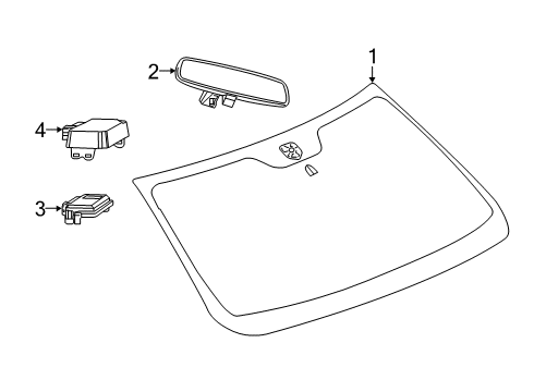 2022 Ram 3500 Glass - Windshield Diagram