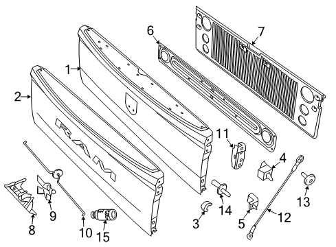 2017 Ram 3500 TAILGATE Diagram for 68245874AM