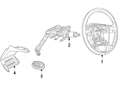 2022 Ram ProMaster 2500 Steering Column & Wheel, Steering Gear & Linkage, Shroud, Switches & Levers Diagram 4