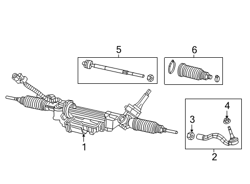2017 Jeep Grand Cherokee RACK AND PINION Diagram for 68524909AB