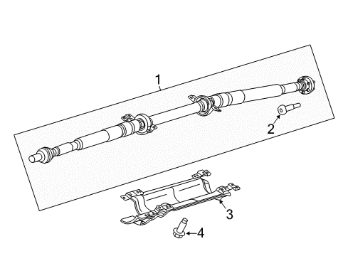 2023 Jeep Cherokee Drive Shaft - Rear Diagram