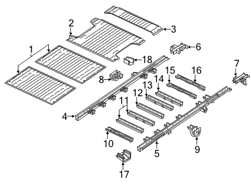 2022 Ram ProMaster 2500 Rear Floor & Rails Diagram 3