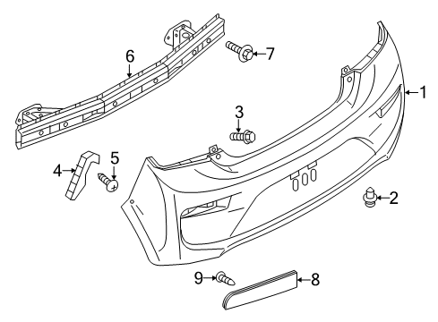 FASCIA-Rear Bumper Diagram for 6410C972