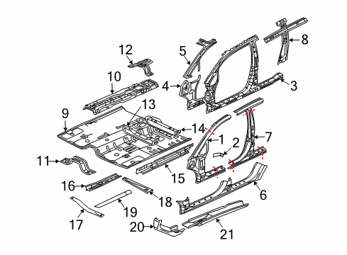 Panel-Front Side Panel Diagram for 5311A643