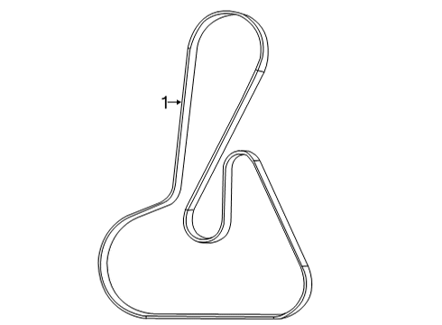 2021 Jeep Renegade Belts & Pulleys Diagram 1