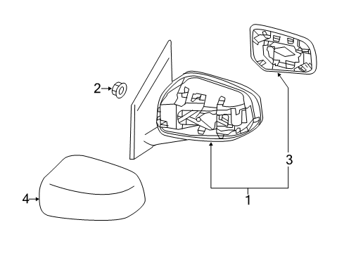 Housing-Door Mirror Diagram for 7632B170HB