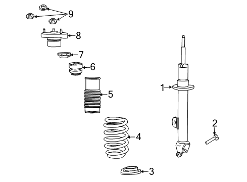 2022 Dodge Challenger Struts & Components - Front Diagram 2