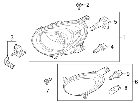 Headlamp Diagram for 68285244AA