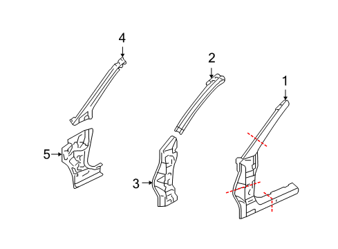 Reinforce-Front Pillar Diagram for 5311B159