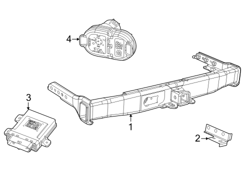 2022 Jeep Grand Cherokee Trailer Hitch Components Diagram 2