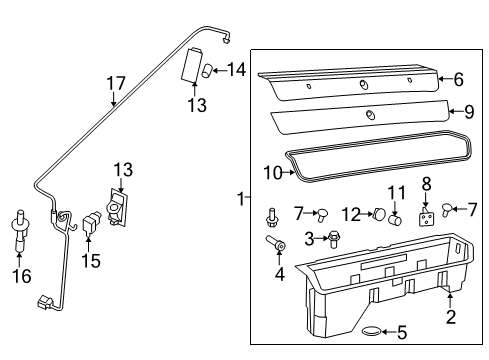 2023 Ram 1500 Classic Storage Compartment Diagram 2