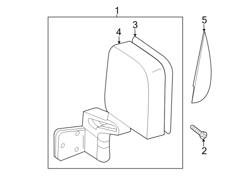 2022 Jeep Wrangler Outside Mirrors Diagram 3