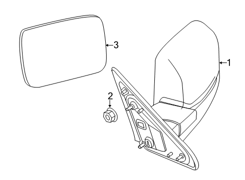 2023 Ram 1500 Classic Outside Mirrors Diagram 1