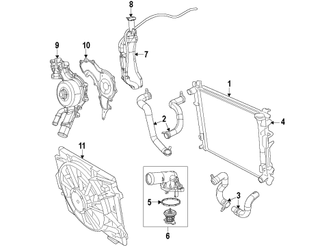 2022 Ram 1500 Classic Cooling System, Radiator, Water Pump, Cooling Fan Diagram 4