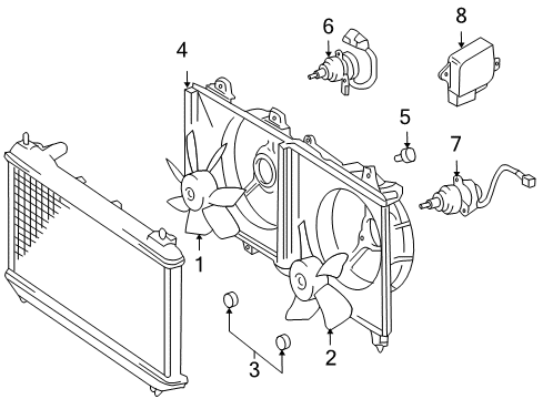 SHROUD-Cooling Fan Diagram for MR968066