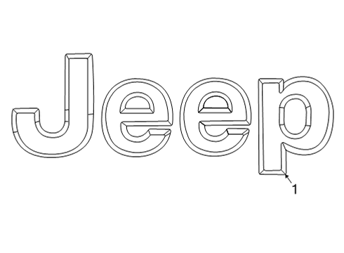 2023 Jeep Grand Cherokee L NAMEPLATE Diagram for 68524486AC
