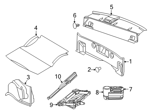 2022 Dodge Challenger Interior Trim - Rear Body Diagram