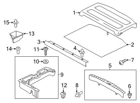 SPACER-Trunk Room Trim Diagram for MR489287