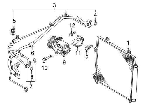 Hose-A/C Compressor Suction Diagram for 7815A889