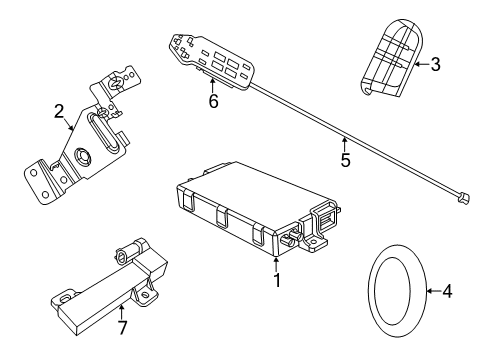 Key Fob-Integrated Key Fob Diagram for 68066351AG