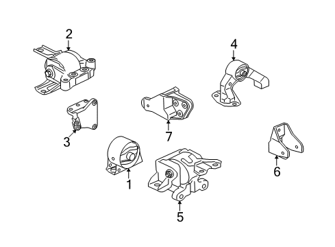 Bracket-Engine Front Mounting Diagram for MN101441