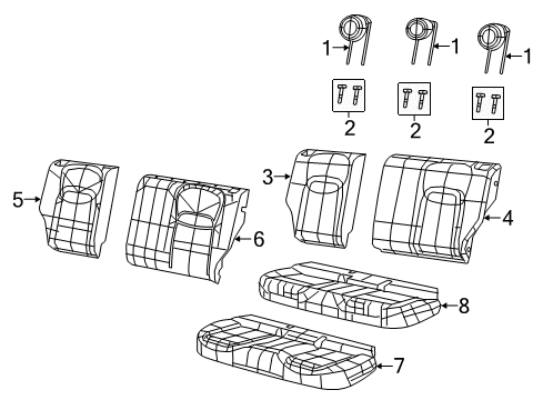 Seat Back-Seat Back Diagram for 68288726AA