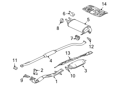Shield-Under Rear Floor Heat Diagram for MR504400