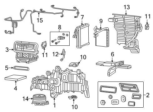 2021 Ram 3500 A/C & Heater Control Units Diagram 2