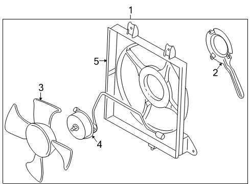 SHROUDPKG-A/C CONDENSER Fan Diagram for MR360346