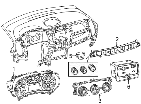 Control-A/C And Heater Diagram for 68212095AA