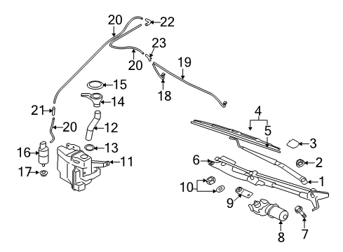 Motor-Windshield Washer Diagram for 8260A109