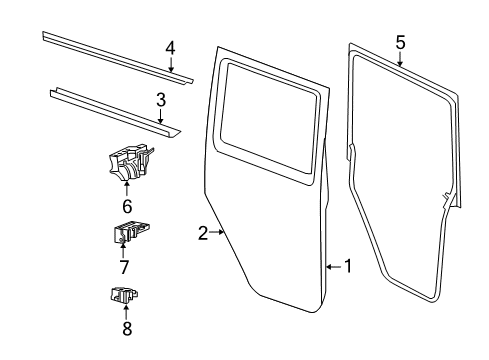 2022 Jeep Wrangler Door & Components Diagram 3