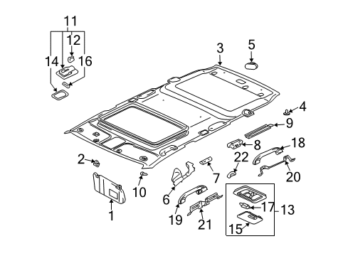Pad-Headlining Diagram for MR958788