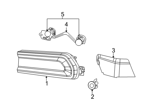 2022 Dodge Challenger Tail Lamps Diagram 1