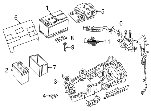 2020 Jeep Gladiator BATTERY-STORAGE Diagram for BA48A650AB