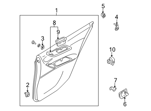 Panel-Rear Door Diagram for MR638780