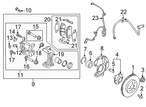 Assembly-Abs-Assembly-Abs Front Wheel Diagram for 956711R000