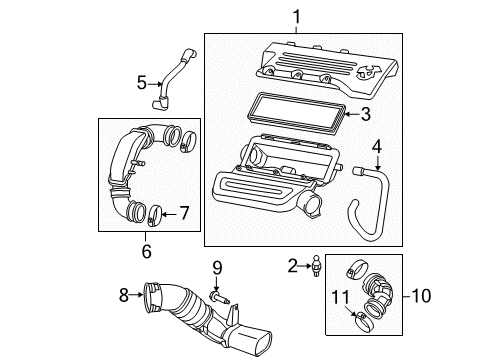 Duct-Air Cleaner Diagram for 52022341AC