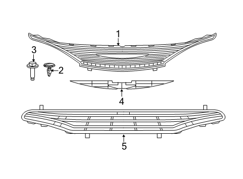 2022 Chrysler Voyager Grille & Components Diagram 2