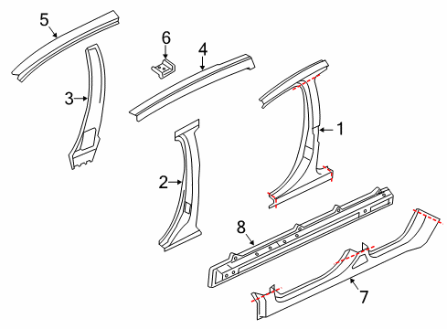 Reinforce-Center Pillar Diagram for 5312B651