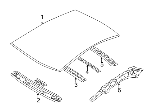 Rail-Roof Side Diagram for MR990511
