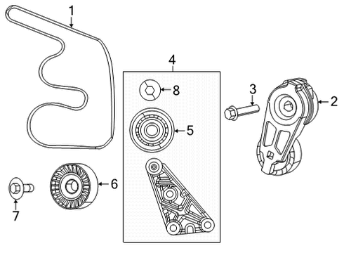 2024 Jeep Wrangler Belts & Pulleys Diagram 4
